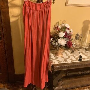 Orange boho Maxi Skirt sz M {Latiste}